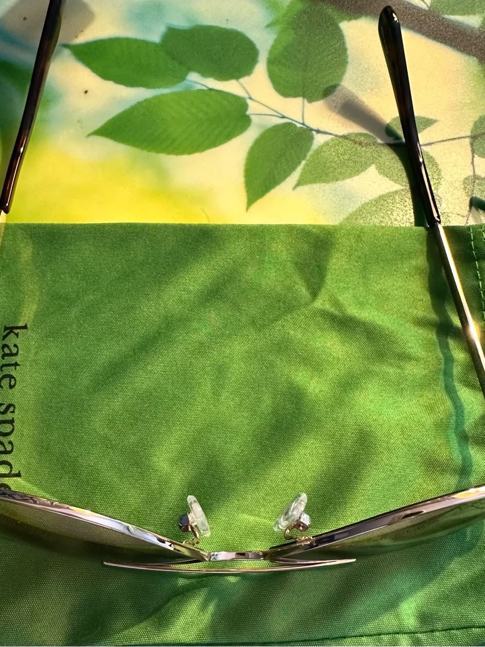 Kate Spade Rose Gold Aviator Sunglasses with Brown Lenses